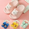thumbnail image 3 of Siilsaa Home Slippers for Children Cartoon Soft Sole Slippers Girls Summer Comfortable Sandals Yellow,11, 3 of 5