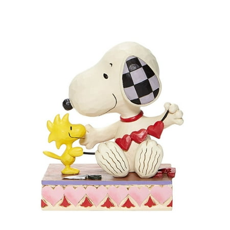Jim Shore Peanuts 6007937 Snoopy & Woodstock with Heart Garland