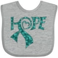 thumbnail image 3 of Inktastic Hope- Teal Ribbon for Awareness of Ovarian Cancer Boys or Girls Baby Bib, 3 of 4