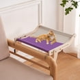 thumbnail image 4 of Percha para ventana de gato,Cat Window Perch para gatos de interior grande,Estantes de la cama del asiento de la ventana de la hamaca del montaje del salón,Balcón de cama de gato Violeta Fernando Percha para ventana de gato, 4 of 8