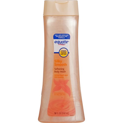 Equate Silky Smooth Softening Body Wash, White Peach & Silk, 18 fl oz