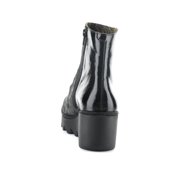 FLY London Baan Leather & Patent Boot, 40, Black