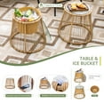 thumbnail image 6 of RADIATA 8 Pcs Beige Boho Outdoor Patio Sectional Sofa Set with 2 Chairs, 2 Ottomans, Side Table and Ice Bucket, 6 of 10