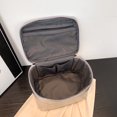 thumbnail image 4 of Bolso de belleza para mujer, Bolso de ducha a la moda, Bolso organizador informal de cuero PU, 4 of 7