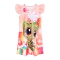 thumbnail image 2 of Marvels Groot, vestido de verano para niños, camisón, Pijama Tree Man, Baby Groot Girl, vestido de manga voladora, vestidos de niña de flores 140 Gao Jinjia LED, 2 of 2