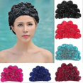 thumbnail image 1 of Waterproof Swim Cap for Women - Soft Nylon Fabric, Protects Ears, Ideal for Long Hair and Outdoor Pool Activities, 1 of 4