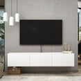 thumbnail image 6 of HomeStock Artisanal Abode Floating TV Stand, TV Stand up to 75 inch TV, Floating TV Stand Wall Mounted, Floating Entertainment Center, Floating Shelf for Under TV, Floating TV Console-Color:White, 6 of 6