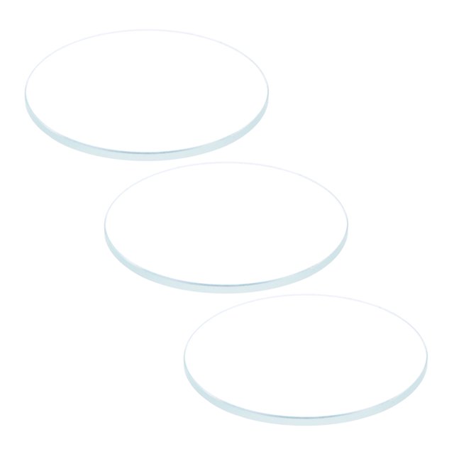 Uxcell 3Pcs Lente de Reloj de Vidrio Mineral Plano Redondo con Recubrimiento AR 31.5mmx1.5mm