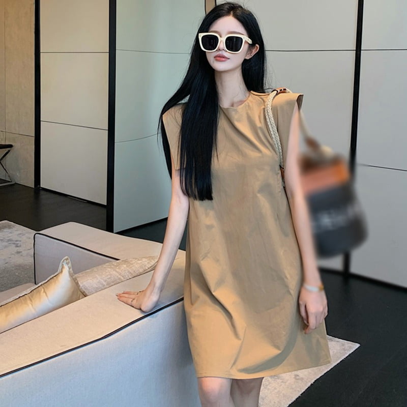 Women's Sleeveless T Shirt Dresses 
