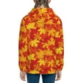 thumbnail image 6 of Pofeuu Vintage maple leaves autumn Print Teenage Zipper Hoodie Sweatshirts Hooded Casual Jackets With Pocket For Boys Girls-Medium, 6 of 6