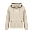 thumbnail image 6 of Men's Quarter Zip Hoodie Oversized Lightweight Drawstring Pullover Hooded Sweatshirt with Kangaroo Pocket for Fall Winter, 6 of 7