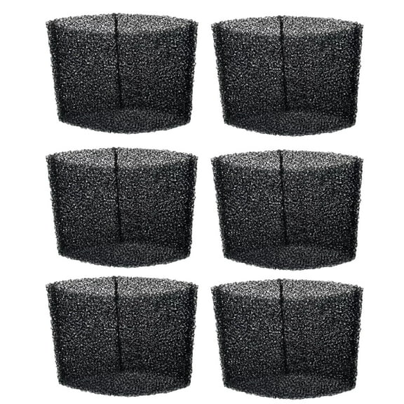 20-1200A Universal Foam Filter ,6-Pack, Compatible with Hyper Tough 2.5-5 Gallon Wet/Dry Vacuums