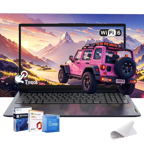 Lenovo IdeaPad 15.6" Touchscreen Laptop, (1920x1080) FHD Display, Intel Core i5 1235U, 16GB Memory, 512GB PCIe SSD, Windows 11Pro, 1-Year Office 365 (16GB RAM | 512GB PCIe SSD)