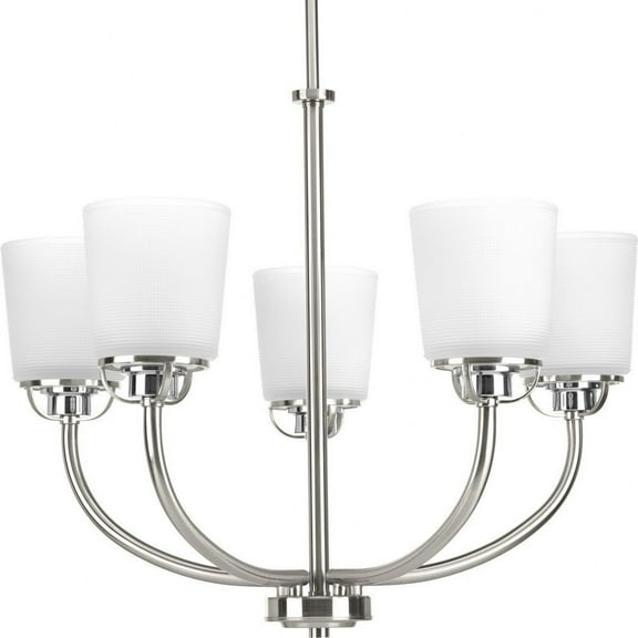 P400009-009-Progress Lighting-West Village - Chandeliers Light - 5 Light in Farmhouse style - 25 Inches wide by 20.13 Inches high-Brushed Nickel