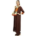 thumbnail image 4 of Bimba Rayon Brown Asymmetrical Hem Kurta With Scarf Designer Indian Clothing-26, 4 of 8