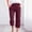 Red, variant on Capris Under $5! Cagogo Womens Cotton Linen Capri Pants with Pockets Drawstring Stretchy Comfy Lounge Cropped Pants Elastic High Waist Wide Leg Plus Size Summer Lightweight Capri Sweatpants
