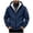 Navy, variant on Enjoytime Fall Winter Hoodies for Men Long Sleeve Zip Up Jacket Fleece Lined Warm Soft Oversized Sweatshirt with Pocket