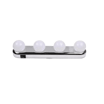 Dependable Industries Essentials 4-Light Chrome LED Vanity Light with Clear Glass Shade