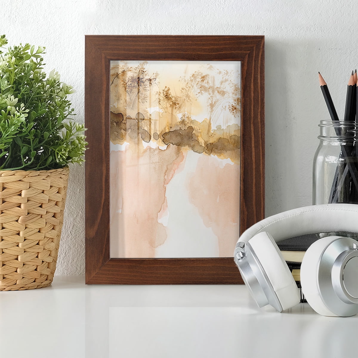 Sun Kissed Earth I - Framed Print w/glass - Chestnut
