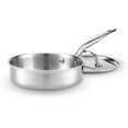 Quart Sauté Pan with Lid Titanium Strengthened 316Ti Stainless with 5