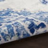 thumbnail image 3 of 6â€™ x 9â€™ Ivory and Blue Persian Medallion Area Rug, 3 of 5