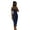 Navy Blue, variant on Women's Evening Dress, Off Shoulder Sleeveless, Slim Fit Sequin Irregular Hem, Calf Length Low-Cut, Prom Wedding Party Formal Occasion Midi Dress