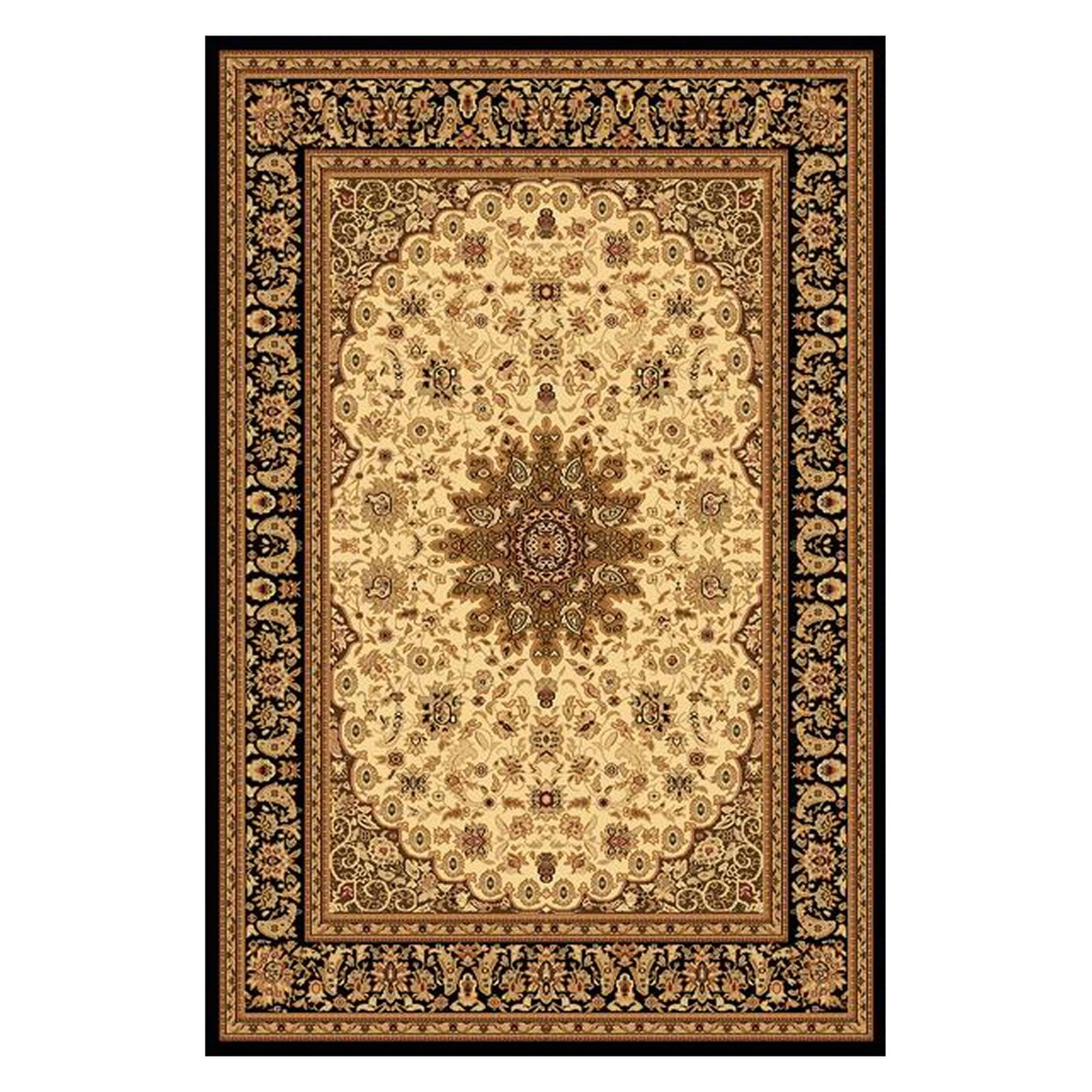 Dynamic Rugs YA352800190 Yazd 3. 3 x 5. 3 2800190 Rug CreamBlack