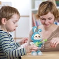 thumbnail image 3 of Peggybuy Plastic Rabbit Toys Best Gift Robotic Animal Set with Light Music for Boys Girls, 3 of 9