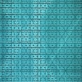 thumbnail image 1 of Ahgly Company Tapis d'Intérieur Lavables en Machine, Carrés Transitionnels, Vert Cyan Foncé, 8' Carré, 1 of 7