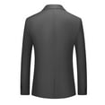 thumbnail image 7 of cllios Men's Sport Coats & Blazers Solid Tuxedo Blazers Jacket Business Formal Suits Slim Fit One Button Blazers Wedding Party Homecoming Suits for Men Big and Tall, 7 of 7
