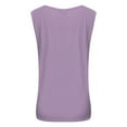 thumbnail image 4 of WREESH Womens Tank Tops Solid Color Camisole Sleeveless T-Shirt Loose Tank Top Purple, 4 of 5
