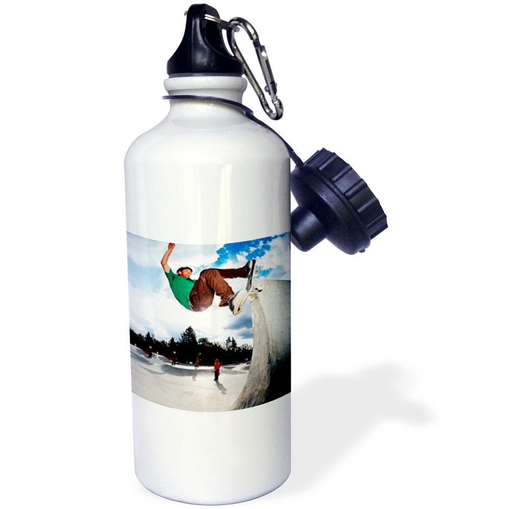 3dRose Skate Boarding, Sports Water Bottle, 21oz by 3dRose