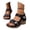 Black, variant on Women's Sandals Summer Platform Sandals Casual On Heel Shoes With Adjustable Strap Comfortable Footwear For Outdoor Walking Orange 40