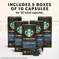 thumbnail image 2 of Starbucks by Nespresso Dark Roast Espresso (50-count single serve capsules, compatible with Nespresso Original Line System), 2 of 5