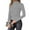 Gray, variant on Women's Long Sleeve Turtleneck Tops Ribbed Knit Sweater Shirts Soft Casual Thermal Undershirts Tee