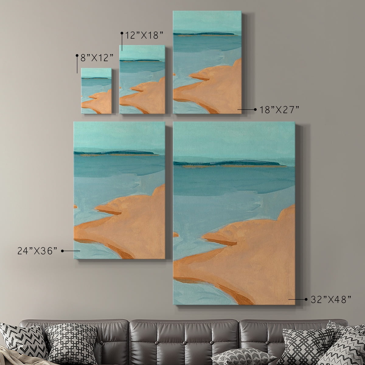 Out on the Sandbar III Premium Gallery Wrapped Canvas - Ready to Hang