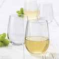 thumbnail image 2 of Libbey Vina Stemless White Wine Glasses, Set of 4, 11.9 oz Clear Glass, 2 of 10