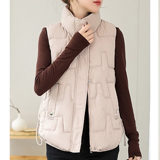 Ailaofu Women's Vest Down Cotton Jacket Loose Warm Sleeveless Waistcoat Winter Coat