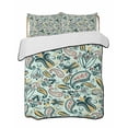 thumbnail image 2 of Quilts Queen Size, Boho Sage Green Floral Soft Comforter Bedding Set for Bed, Farmhouse Botanical Vintage Paisley Flower Lightweight Quilted Bedspread with Pillow Cover(2 Pieces), 90x96 Inch, 2 of 6