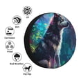 thumbnail image 4 of Fotbe Colorful Plant Wolf Funda de Llanta de Repuesto con Estampado, Engrosada, Ajuste Universal para Jeep, Remolque, RV, SUV, Camión-17 inch, 4 of 6