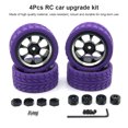 thumbnail image 3 of RC Model Crawler Car Wheel Hub Simulation Upgrade Automobile Part Assembly Wheels Rim Replacement for WLtoys A949 A959 A969 A979 Purple, 3 of 6