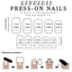 thumbnail image 3 of Paquete de 24 uñas postizas cortas navideñas para pegar uñas postizas navideñas, cobertura total con pegamento y parche para uñas., 3 of 6