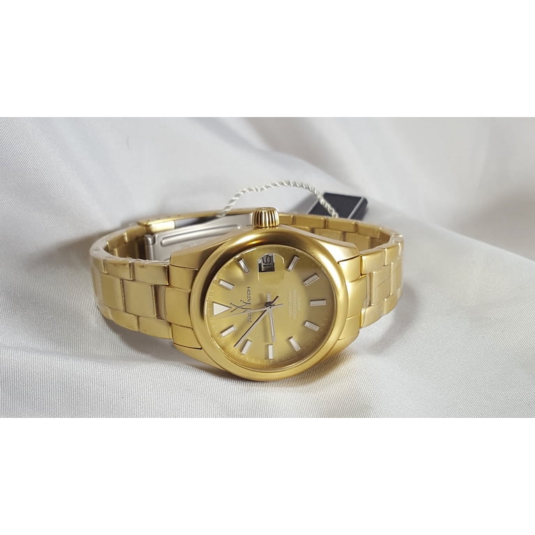 New Gold Tone Toy Watch ToyWatch PCLS25PG Crystal Gold Tone Bezel White Band Watch  main image 3