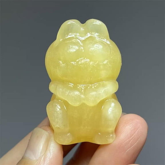 MATROOY 1.5" Natural Geode Stone Garfield Skull Qurartz Crystal Skull Reiki Healing 1PC