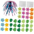 thumbnail image 4 of Centro de mesa para festival hawaiano, decoración navideña de verano, papel, obra de arte, adornos florales de primavera modernos para bodas, hogar y, 4 of 8