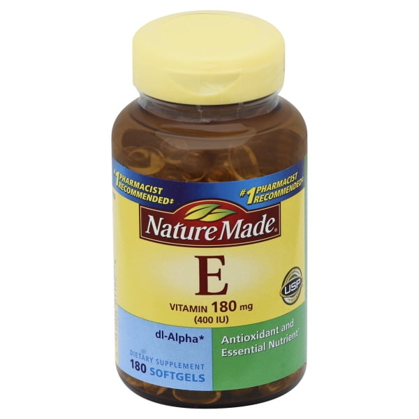 Nature Made dl-Alpha Vitamin E 400 IU Softgels 180 Soft Gels - (Pack of 2)