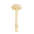 thumbnail image 3 of Rosec Jewels Lab Grown Pink Diamond Designer Engagement Ring (1 Ct, Fancy Pink Color VVS Clarity) - Womens Pink White Diamond Ring, 10K Yellow Gold, US 11.50, 3 of 8
