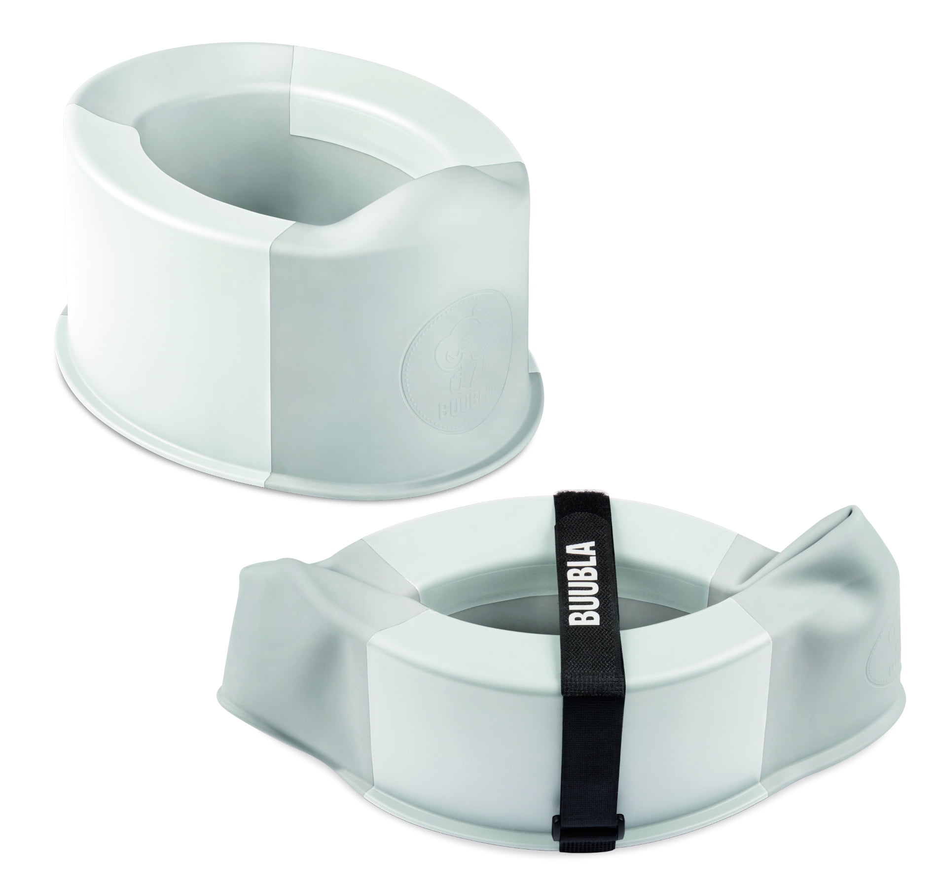 Buubla Portable Folding Potty Chair (White/Light Gray)