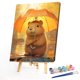 thumbnail image 5 of Kit de pintura por números sobre lienzo, arte al óleo artesanal, imagen de capibara, decoración del hogar, 40x50cm, 5 of 9
