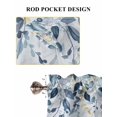 thumbnail image 6 of Navy Blue Eucalyptus Leaves 2 Panel Kitchen Curtains for Small Windows, Retro Country Leaf Botanical Bathroom Tier Curtain, Short Window Treatment for Bedroom/Living Room 55"x36", 6 of 6